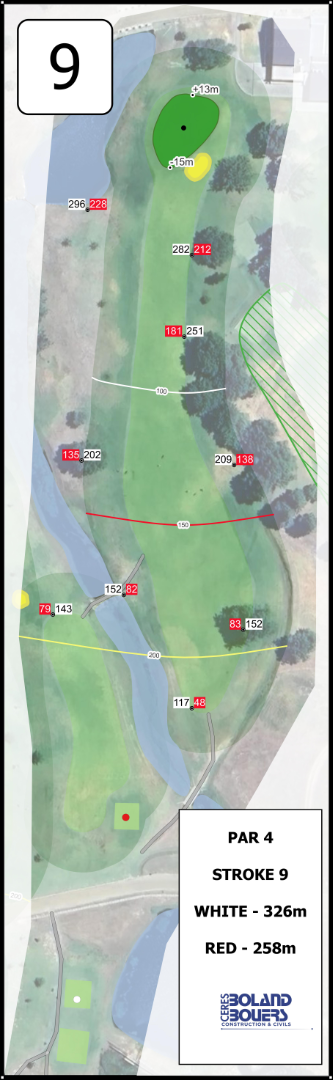Course Layout - Hole 9