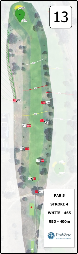Course Layout - Hole 13