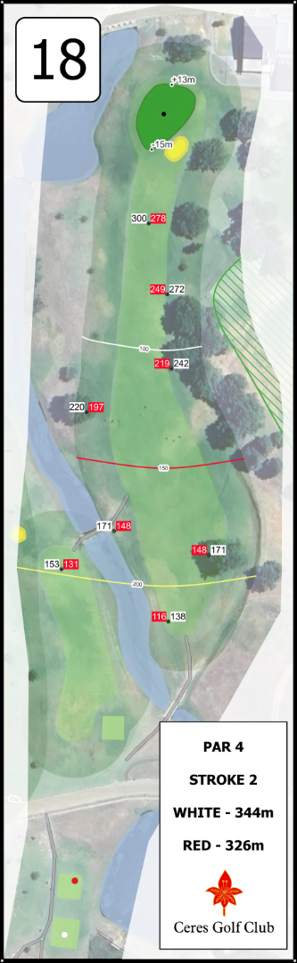 Course Layout - Hole 18